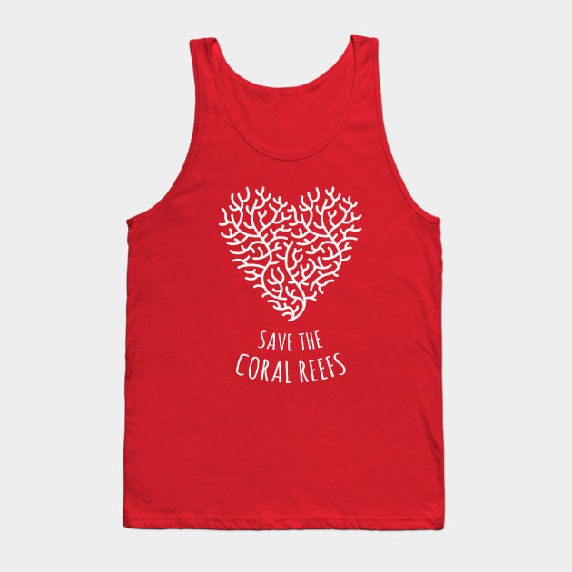 Save the Coral Reefs - Coral Love Heart Tank Top by bangtees